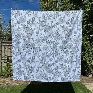 Bird & Toile Floral Pattern Shower Curtain - NEW!